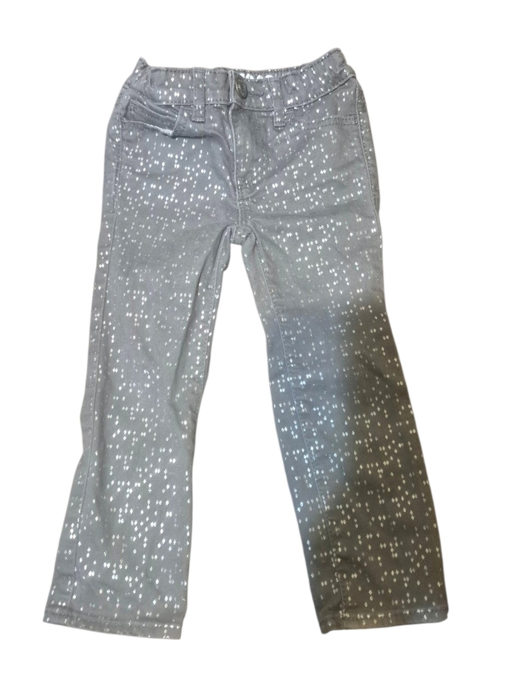 GAP Silver Sparkle Grey Straight-Leg Jeans